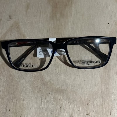 True Religion Duke NAV Eyeglass Frames 57-17-145 Navy Tortoise NWT Frames Only