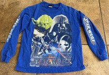 RARE VTG Y2K Star Wars Episode Il Shirt Attack Of The Clones Yoda Vader Youth M