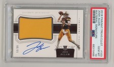 Josh Allen 2018 National Treasures Collegiate Rookie Patch Auto RC /99 PSA 10