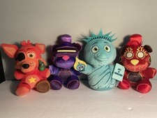 Lot of 4 Five Nights at Freddy's FNAF 2020-22 Plushies Freddy, Chica Foxy
