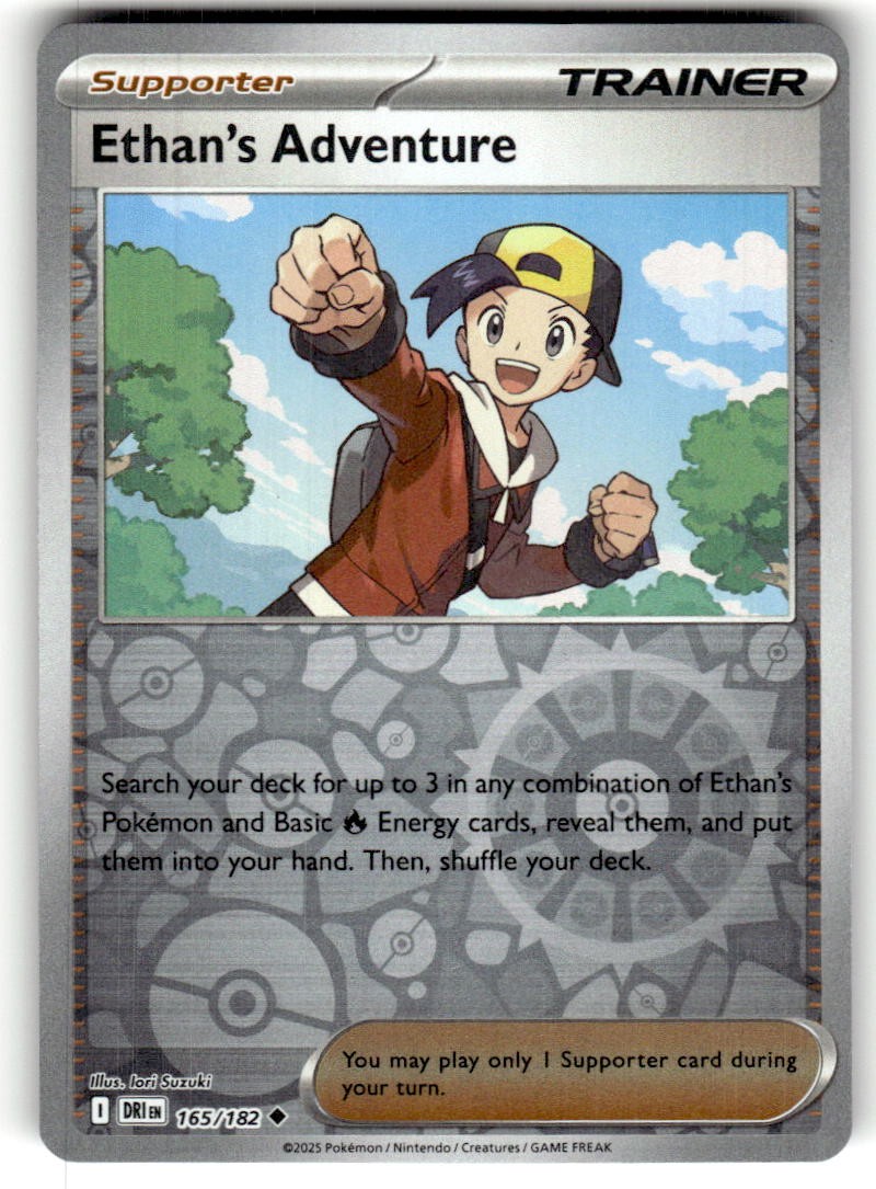 Ethan's Adventure 165/182 Uncommon Destined Rivals Pokemon Reverse Holo NM