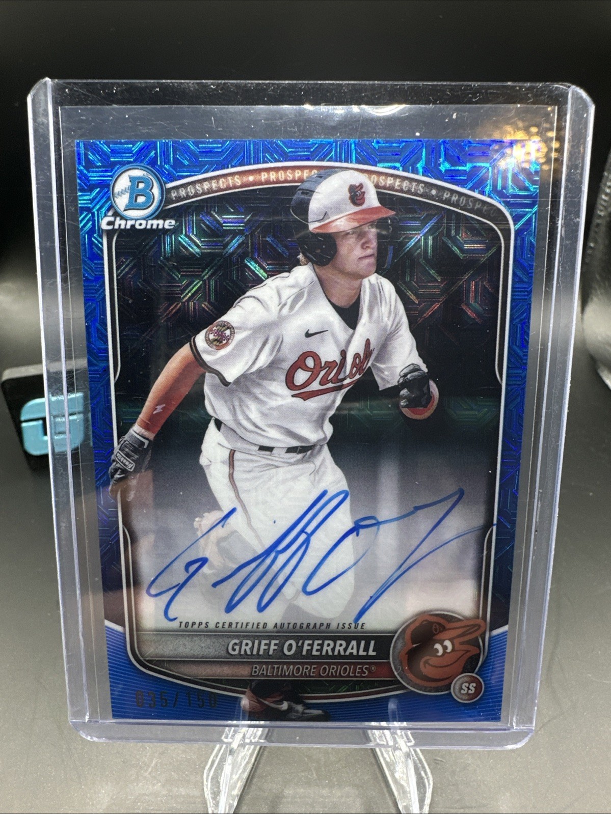 2025 Bowman Chrome Griff O’ferrall Blue Autograph Mojo /150