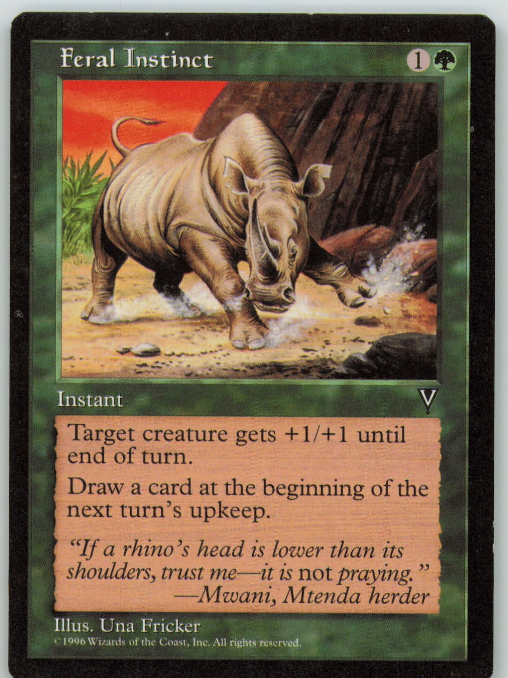 Feral Instinct Common Visions Magic: The Gathering LP