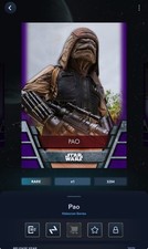 Topps Star Wars Card Trader 2021 Holocron S3 Purple Base - Pao