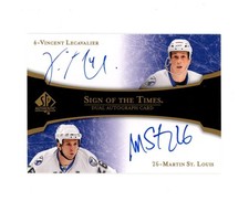 2007-08 SP Authentic Sign of the Times Duals #ST2LS Lecavalier/Martin St-Louis
