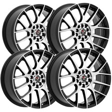 (Set of 4) Dcenti Racing 49 17x7.5 5x112/5x4.5" +35mm Black/Machined Wheels Rims