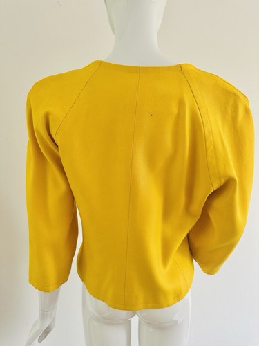 Givenchy Blazer Jacket Vintage 80’s Boutique Jellow Couture Viscose Size FR 38 S - Picture 7 of 23