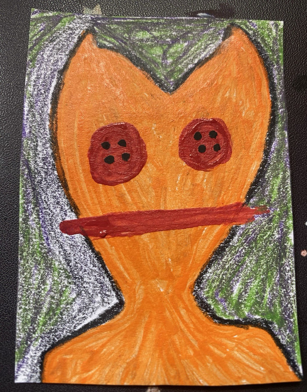 ACEO art card “Confusion Spell” Original Acrylic Painting Signed OOAK 2026