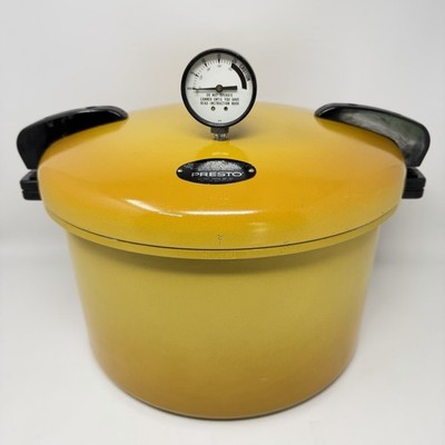 VTG Presto 16 Qt Pressure Cooker Canner Yellow Harvest Gold 01/CA16H Aluminum