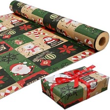 Weihnachts Geschenkpapier 43cm x 15m Kraftpap...