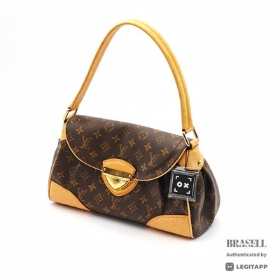 Louis Vuitton Beverly MM M40121 Brown Handbag Flap Bag Japan 074375
