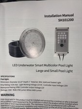 Led Underwater Smart Multicolor Pool Light with Remote Control