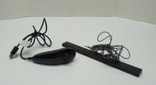 Lot OEM Nintendo Wii Nunchuk Controller - Black RVL-004 And Sensor Bar