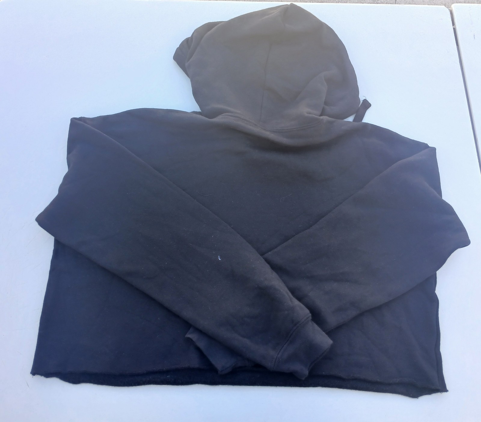 Thrasher Magazine Sweatshirt Womens Large Hoodie Cropped Black Skate