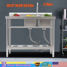 Stainless Steel Utility Sink Commercial Restaurant Laundry Sink Kitchen Sink