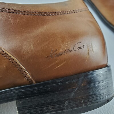 Kenneth Cole New York Len Slip On Men\'s Size 12 Tan Cognac Leather Dress Loafers Kenneth Cole New York  main image 4