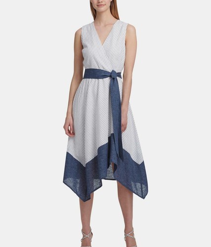 dkny belted dress