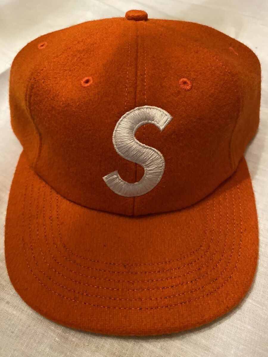 🔥 Supreme Wool S Logo 6 Panel Cap Orange FW17 Adjustable 🔥 Supreme Wool S Logo 6 Panel Cap Orange FW17 Adjustable