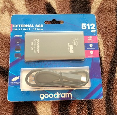 Goodram XL100 512GB PORTABLE EXTERNE USB 3.2 GEN 2 SOLID STATE DRIVE (SSD)
