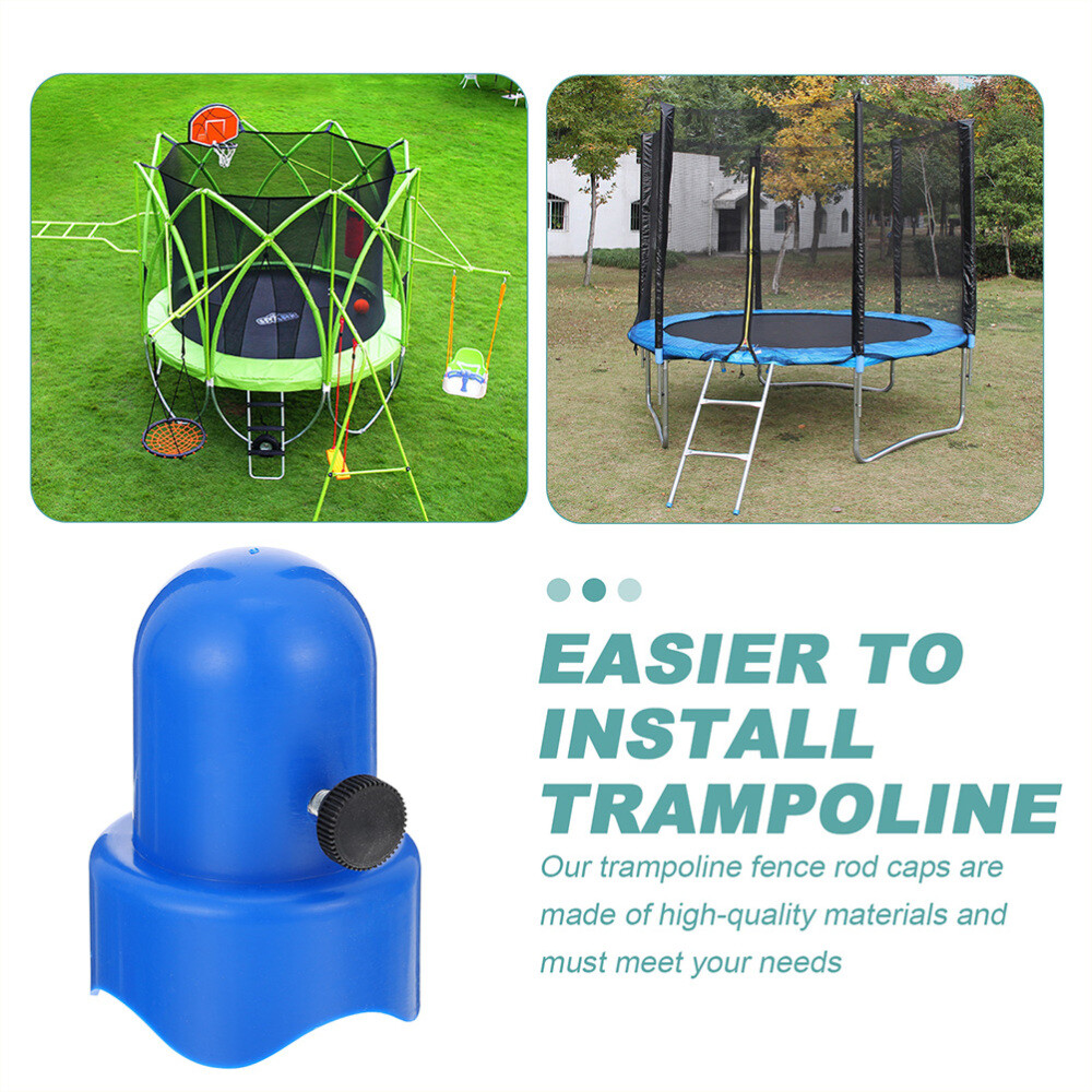 Connecteur En T Pour Trampoline – Capuchons De Protection – Lot De 6 – Compatible Trampolines 3,60 à 4,90 M – Fixation Par Clips Et Vis