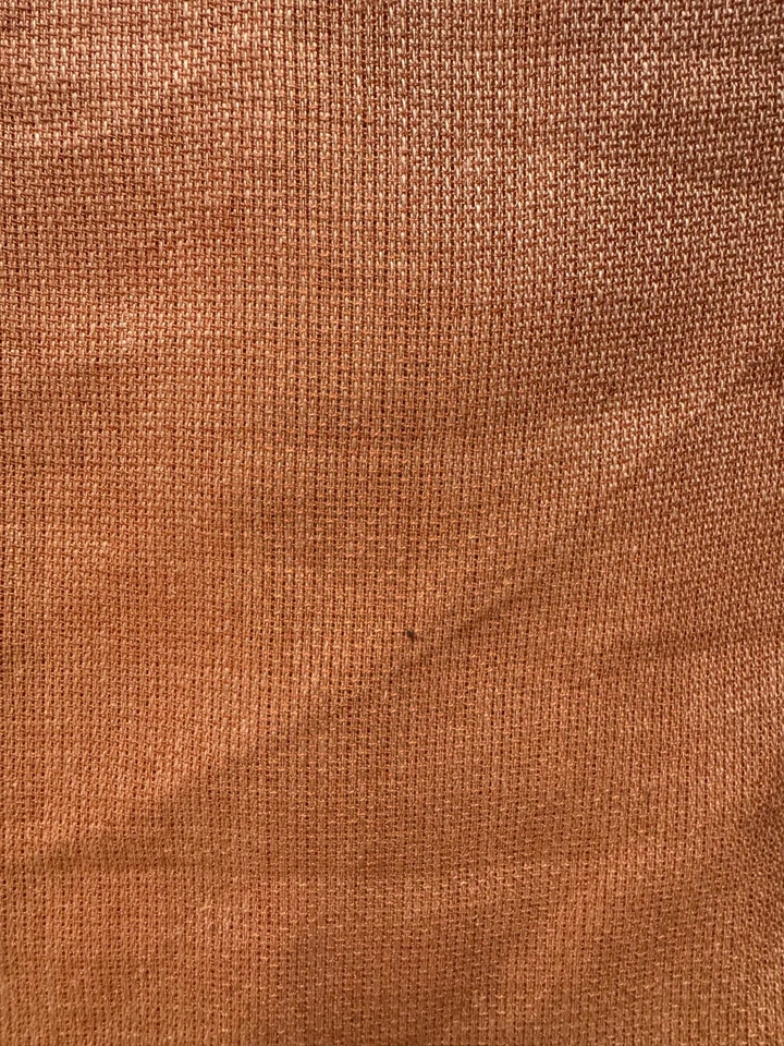 Linen Blend Woven Fabric Yarn Dyed Basket Weave Medium Weight Rusty Sand BTY - Image 2 of 2