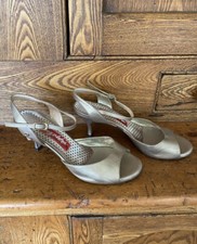 Tangolera 40 7cm heel tango dance shoes 9.5 10 bronze metallic leather sole used