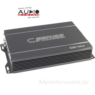 AUDIO SYSTEM 2-Kanal-Verstärker 2x100/160 Watt/RMS Auto PKW Endstufe CO100.2