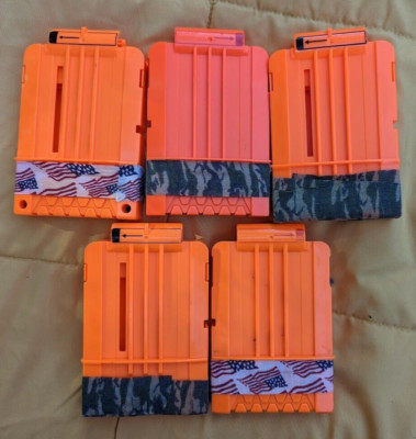 5 NERF N-STRIKE ELITE Retaliator Clip Magazine 6 max Rounds Darts Hasbro Lot