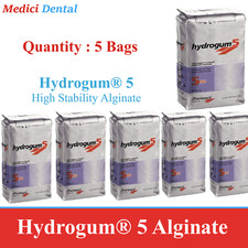 5 Bags x Zhermack Hydrogum 5 Dental VPS Impression Alginate 1 Lb. Extra Fast Set