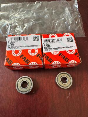 2 Pack FAG 608 ZZ C3 Deep Groove Ball Bearing 8x22x7 mm