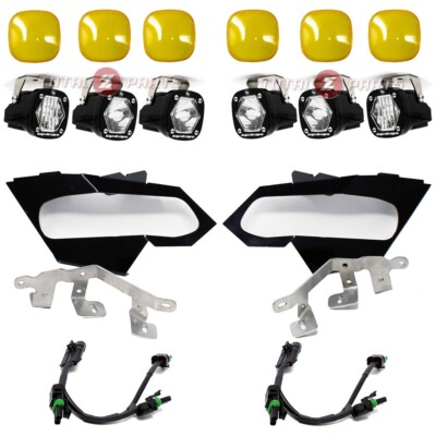 Baja Designs  S1 Triple LED Clear Headlight Kit & Amber Covers for Maverick X3