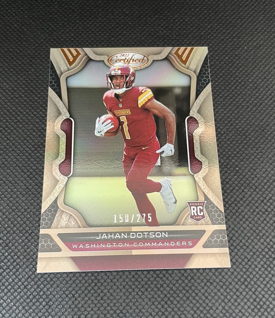 2022 Panini Certified Jahan Dotson #114 Rookies RC Mirror Bronze /275 Commanders