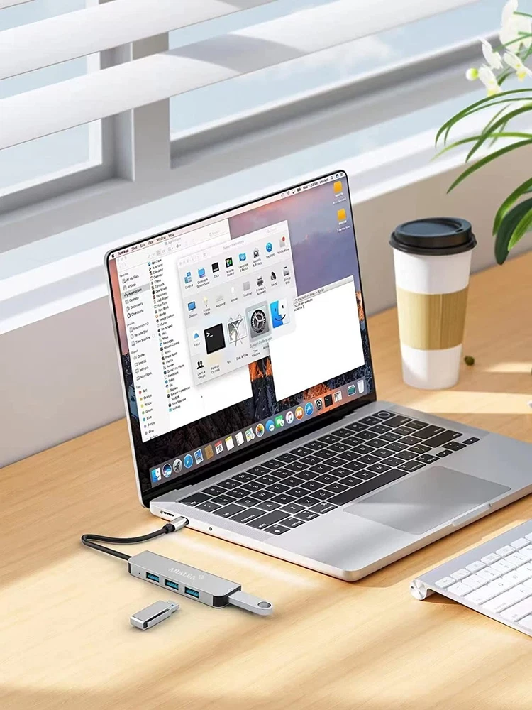 USB C Hub Docking Station USB Hub 4 in 1 with 4 USB 3.0 Ports Windows & Mac