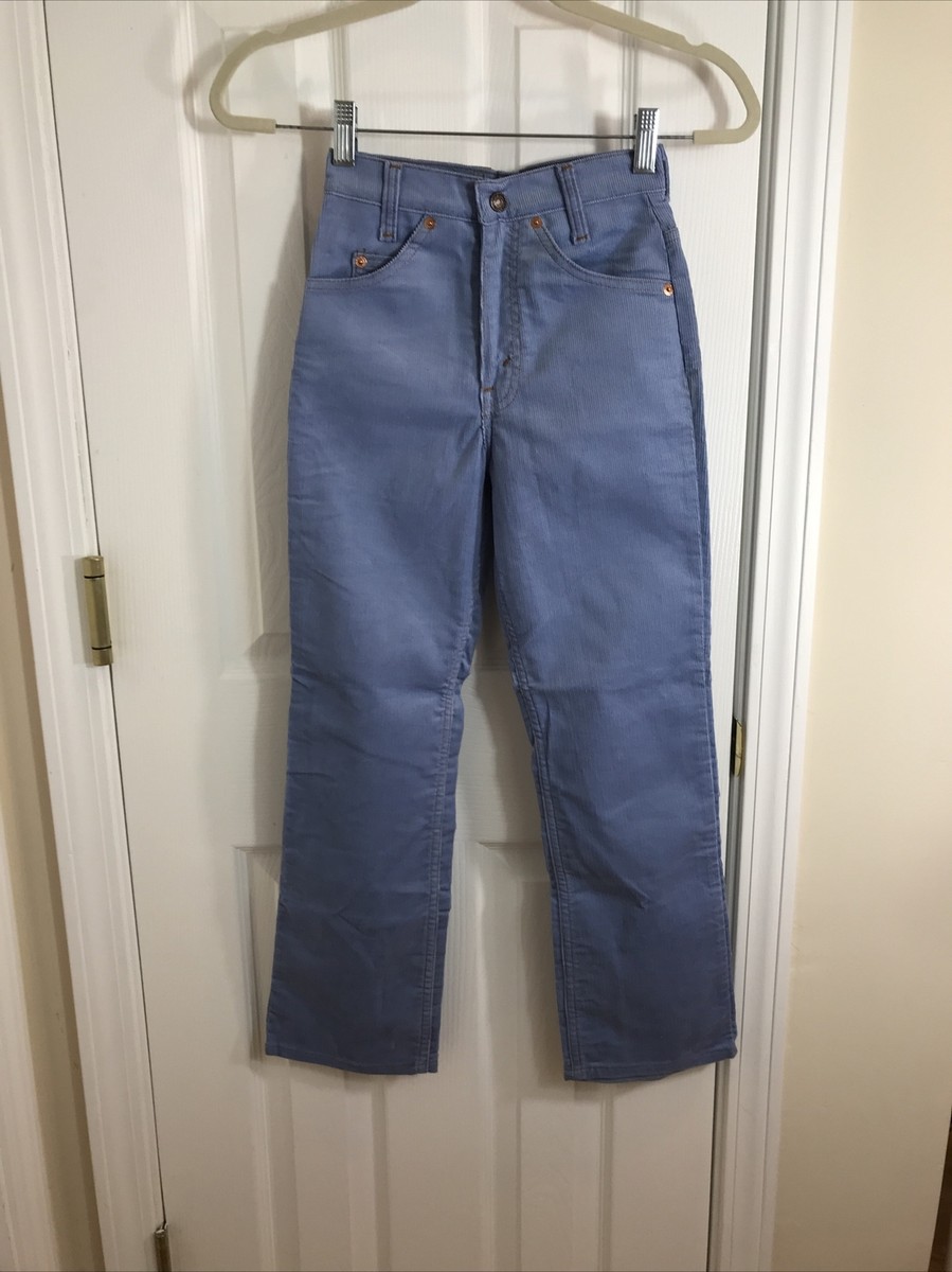 VINTAGE 1973 LEVIS SADDLEMAN BOOT JEANS BLUE CORDUROY 416 VINTAGE 1973 LEVIS SADDLEMAN BOOT JEANS BLUE CORDUROY 416