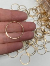 100 Pcs Circle Connectors 25mm KC Gold Rings Earring Charm Jewelry Making