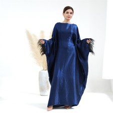 Muslim Kaftan Abaya Women Batwing Sleeve Long Dress Abaya Evening Gown Ramadan