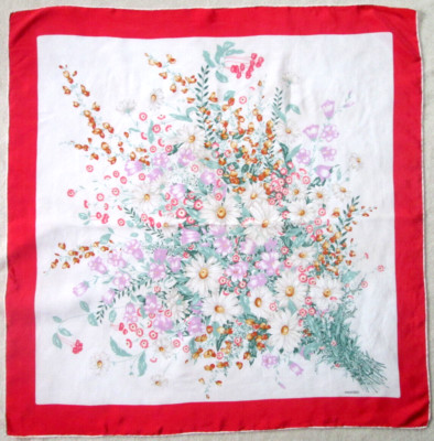 Foulard Vintage Mantero En Soie 100% - Dimensions 82 X 87 Cm, Bleu Et Blanc, Occasion