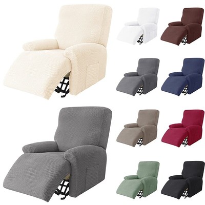Recliner Cover Armchair Case Anti-Dust Non-Slip Chair Cover SolidColor Universal