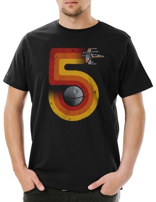 Red Five 5 II Herren T-Shirt Luke Star Alliance Rebellen Sci-Fi Rebellion