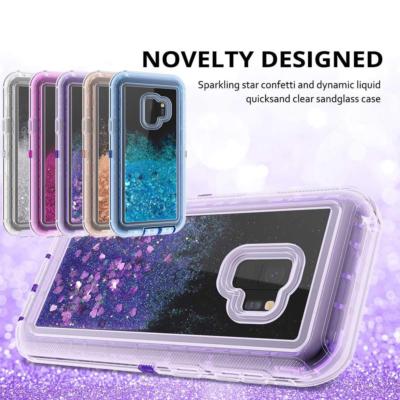 For Samsung Galaxy S9 /S9 PLUS Liquid Glitter Quicksand Case Phone Cover