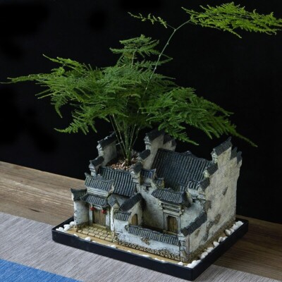 Flower Pot Bonsai Decor Green plant cultivation Balcony Desktop Garden  Potted | eBay