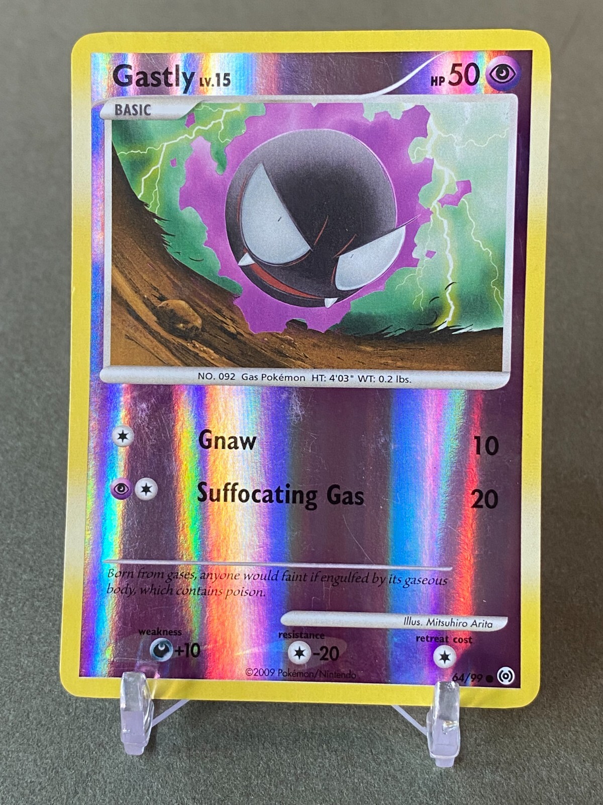 Pokemon Gastly 64/99 Platinum Arceus Reverse Holo LP