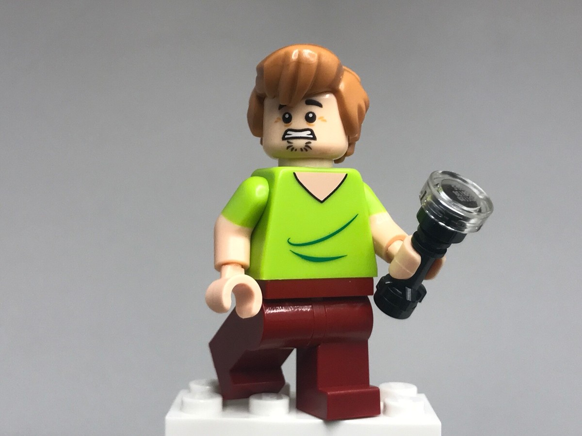 Lego Shaggy Rogers Minifigure two facial expressions *Scooby Doo