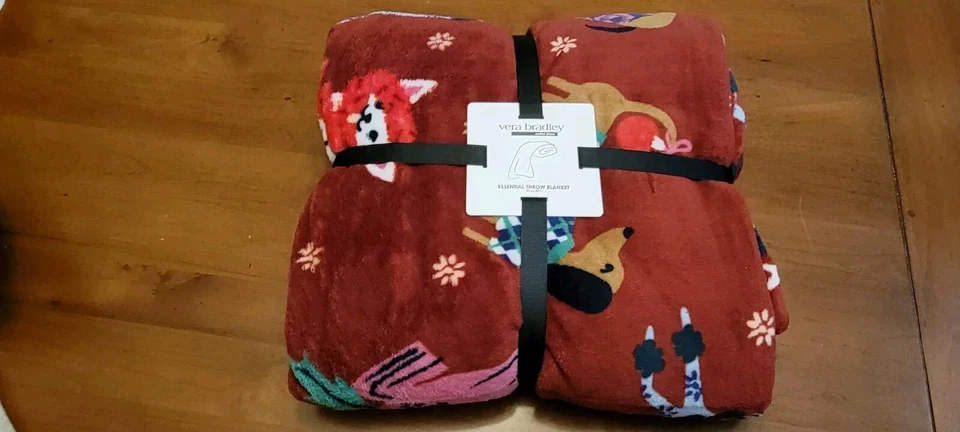 Manta esencial Vera Bradley/perros de vacaciones/nueva con etiquetas Foto 2 de 4