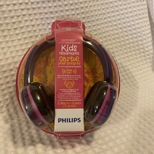 Philips Kids Headphones PINK/PURPLE. New, Adjustable Headband