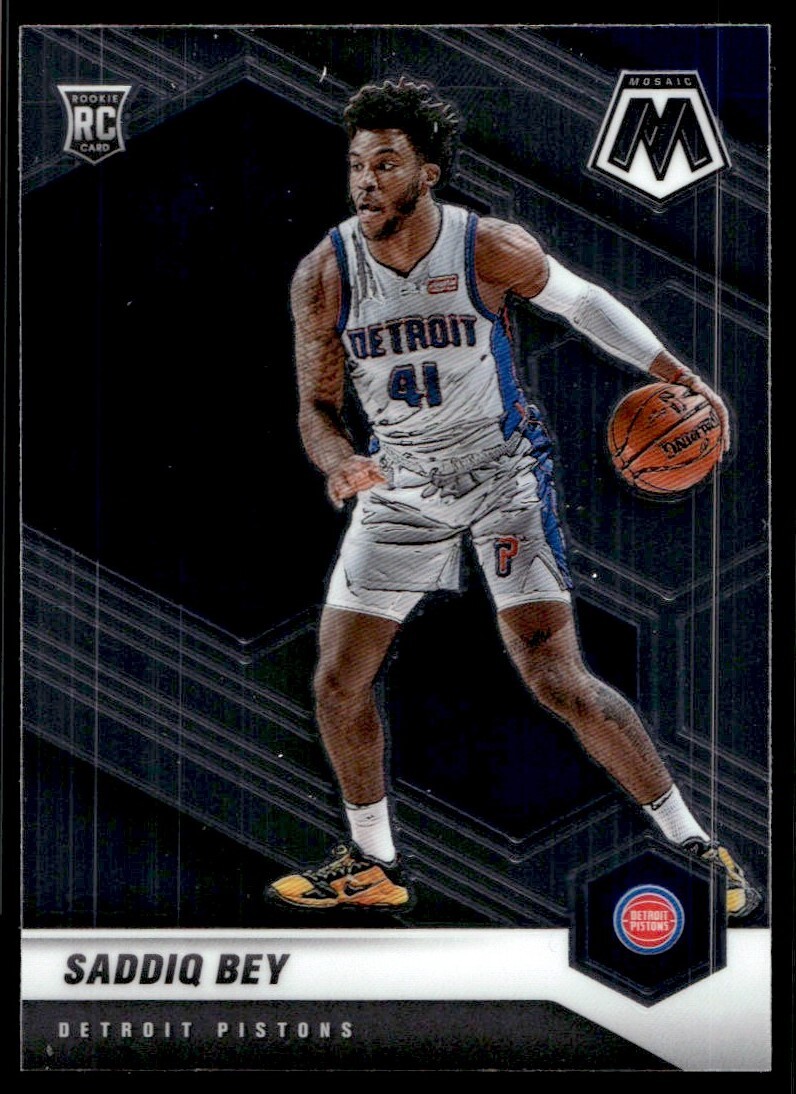 2020-21 Panini Mosaic Saddiq Bey Rookie A36 Detroit Pistons #209