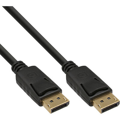 InLine  DisplayPort Kabel, schwarz, vergoldete Kontakte, 0,3m