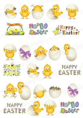 Ostern Küken Ei Tortenaufleger Party Deko essbar Geburtstag Aufsteller Geschenk