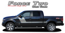 Force Two Solid Side Hockey Decals Stripes Vinyl Graphics 2009-2014 Ford F-150