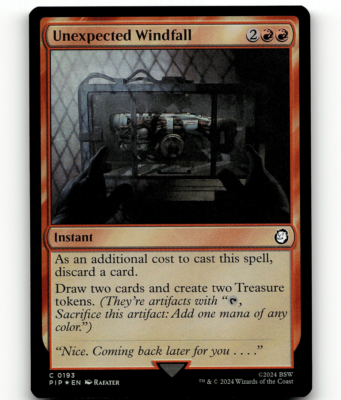 Unexpected Windfall [Fallout] Lightly Played Foil